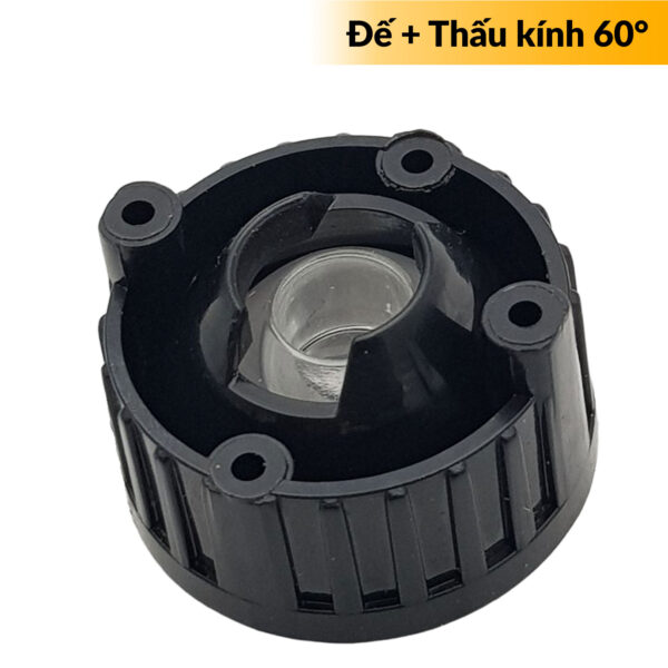 Bộ thấu kính Chóa đèn Led 5W 3W 1W với khung bắt vít 60 độ