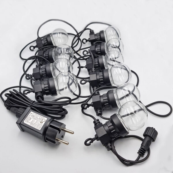 Dây đèn LED G50 loại 10 bóng trong ánh sáng trắng ấm dài 5m
