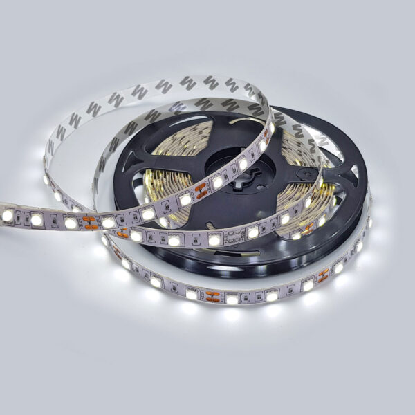 Led dây 5050 12V ánh sáng trắng 6000K 1 mét 60 bóng không phủ epoxy